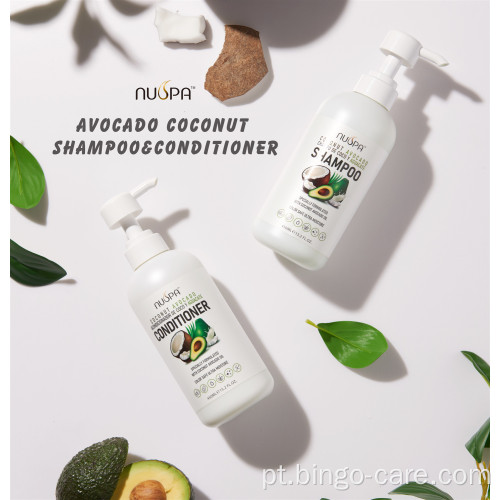 Shampoo de óleo de abacate suave com óleo de argão